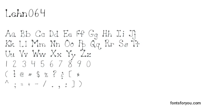 Czcionka Lehn064 – alfabet, cyfry, specjalne znaki
