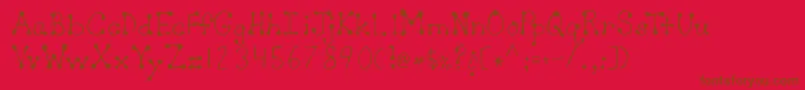 Lehn064 Font – Brown Fonts on Red Background