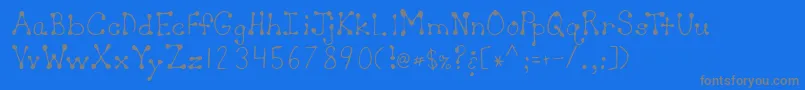 Lehn064 Font – Gray Fonts on Blue Background