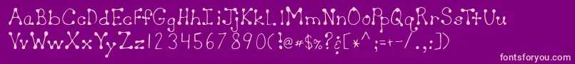 Lehn064 Font – Pink Fonts on Purple Background