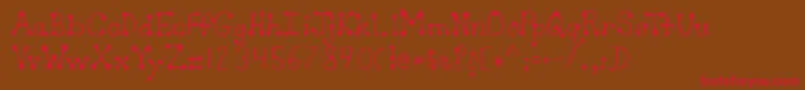 Lehn064 Font – Red Fonts on Brown Background