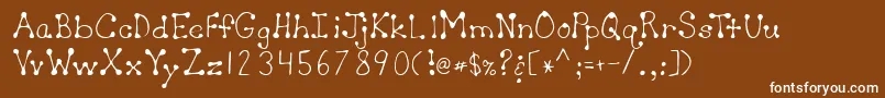 フォントLehn064 – 茶色の背景に白い文字