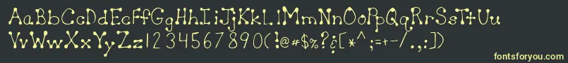 Lehn064 Font – Yellow Fonts on Black Background