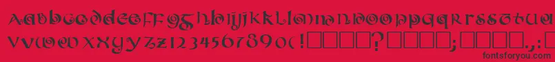 Coileduncial Font – Black Fonts on Red Background