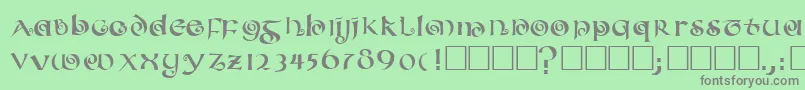 Coileduncial Font – Gray Fonts on Green Background