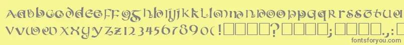 Coileduncial Font – Gray Fonts on Yellow Background