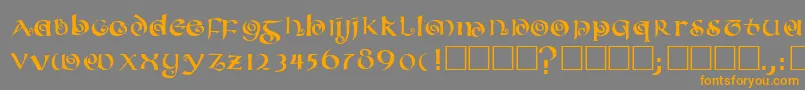 Coileduncial Font – Orange Fonts on Gray Background