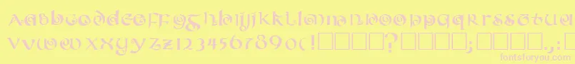 Coileduncial Font – Pink Fonts on Yellow Background