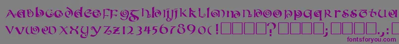 Coileduncial Font – Purple Fonts on Gray Background