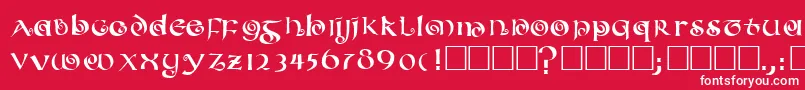 Coileduncial Font – White Fonts on Red Background