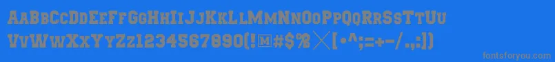フォントMarstwist – 青い背景に灰色の文字