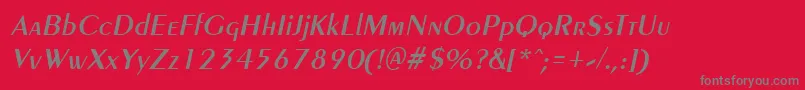 PenyaeItalic Font – Gray Fonts on Red Background