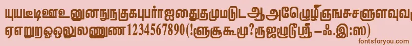 Шрифт ViththiRegular – коричневые шрифты на розовом фоне