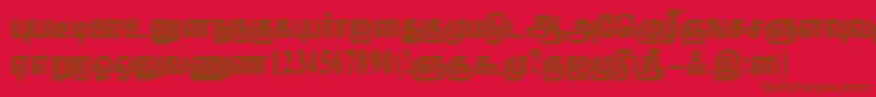ViththiRegular Font – Brown Fonts on Red Background