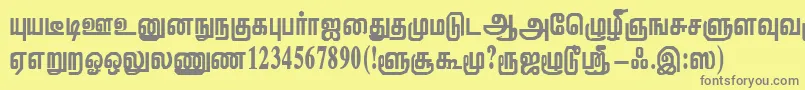 フォントViththiRegular – 黄色の背景に灰色の文字