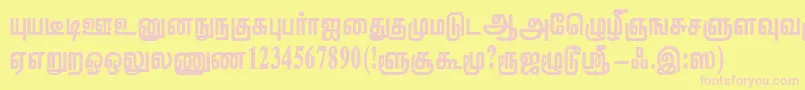ViththiRegular Font – Pink Fonts on Yellow Background
