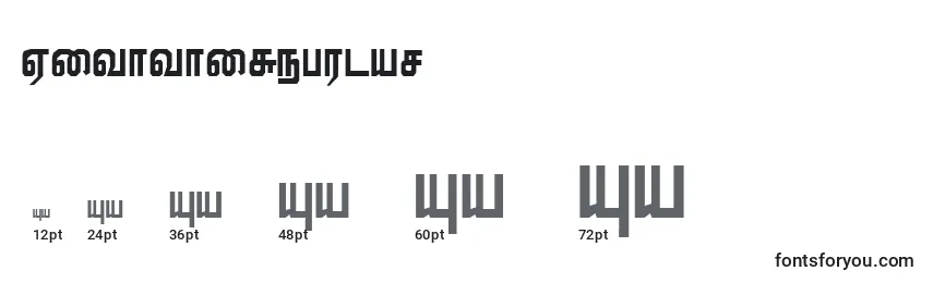 ViththiRegular Font Sizes