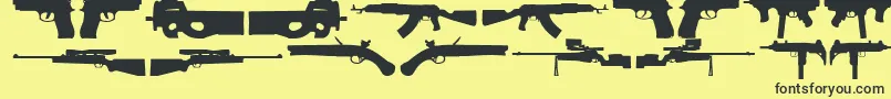 2ndAmendment Font – Black Fonts on Yellow Background