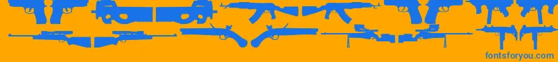 2ndAmendment Font – Blue Fonts on Orange Background