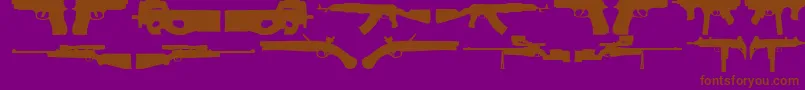 2ndAmendment-Schriftart – Braune Schriften auf violettem Hintergrund