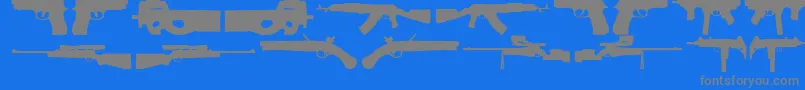 フォント2ndAmendment – 青い背景に灰色の文字