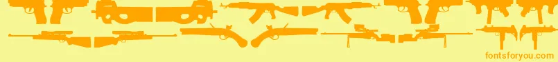 2ndAmendment Font – Orange Fonts on Yellow Background