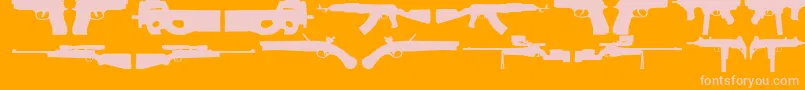 2ndAmendment Font – Pink Fonts on Orange Background