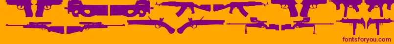 2ndAmendment Font – Purple Fonts on Orange Background