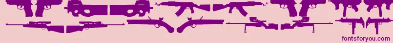 2ndAmendment Font – Purple Fonts on Pink Background