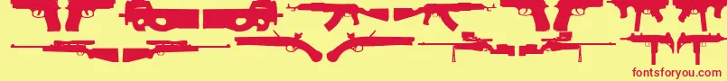 2ndAmendment Font – Red Fonts on Yellow Background