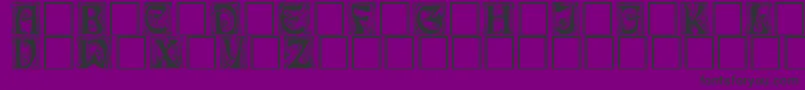 ImeldaRegular-Schriftart – Schwarze Schriften auf violettem Hintergrund