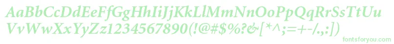 MiniatureBolditalic Font – Green Fonts on White Background