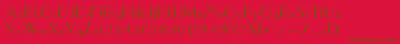 Parisish Font – Brown Fonts on Red Background