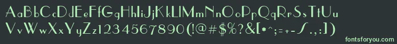 Parisish-Schriftart – Grüne Schriften auf schwarzem Hintergrund