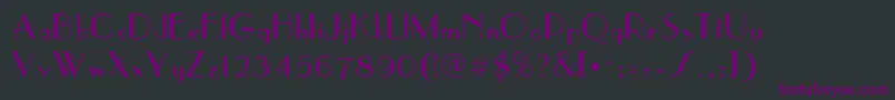 フォントParisish – 黒い背景に紫のフォント