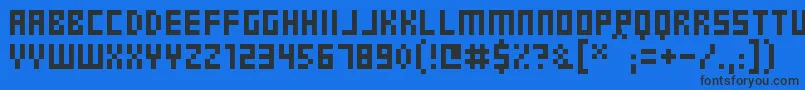 Gosub Font – Black Fonts on Blue Background