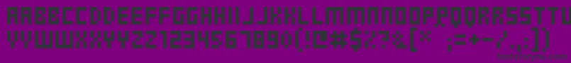 Gosub-Schriftart – Schwarze Schriften auf violettem Hintergrund