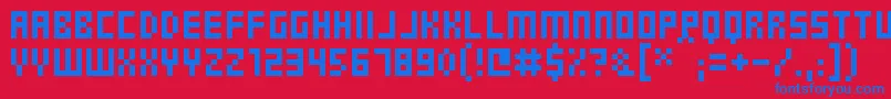 Gosub Font – Blue Fonts on Red Background