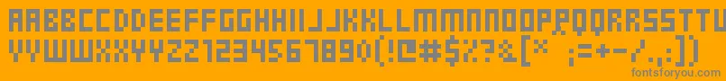 Gosub Font – Gray Fonts on Orange Background