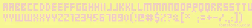 Gosub Font – Pink Fonts on Yellow Background