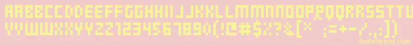 Gosub Font – Yellow Fonts on Pink Background