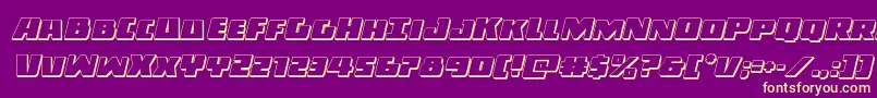 Darkalliance3Dital Font – Yellow Fonts on Purple Background