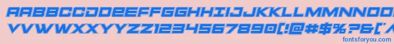 Montrocacadital Font – Blue Fonts on Pink Background