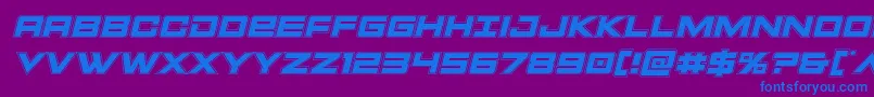 Montrocacadital Font – Blue Fonts on Purple Background