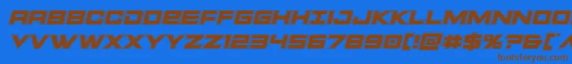 Montrocacadital Font – Brown Fonts on Blue Background