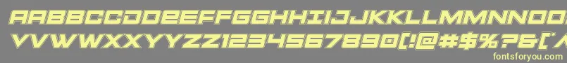 Montrocacadital Font – Yellow Fonts on Gray Background