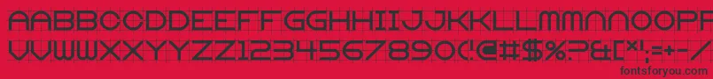 Gridget Font – Black Fonts on Red Background