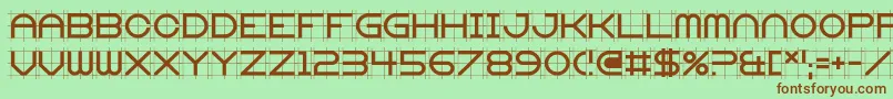 Gridget Font – Brown Fonts on Green Background