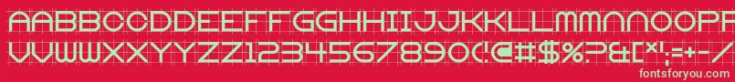 Gridget Font – Green Fonts on Red Background
