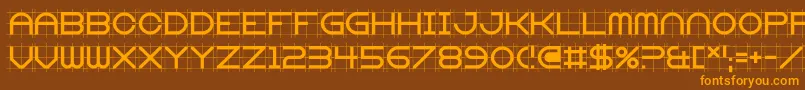 Gridget Font – Orange Fonts on Brown Background